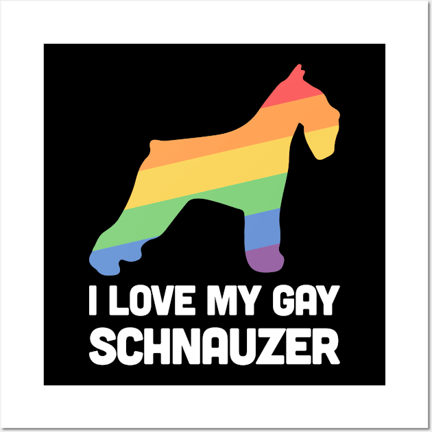 Schnauzer - Funny Gay Dog LGBT Pride Wall Art by MeatMan